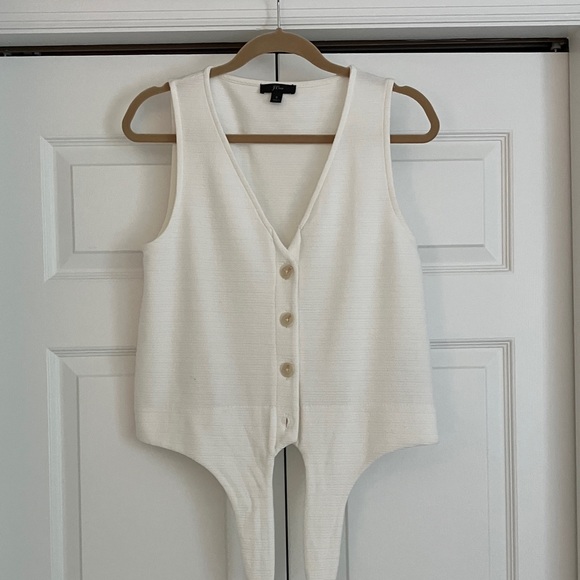 J. Crew Tops - J. Crew Classic Off White Tie Tank Top